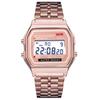 Unisex LED Digital Watch, WR F91W Steel Band, A159 Harajuku Style, Multifunctional Fashion Watch
