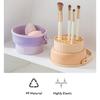 Makeup Brush Cleaning Mat 2 In 1 Cleaner Bowl Holder Portable Washing Tool With Drying Function Silicone Pad