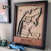 3D деревянная карта трассы гоночного трека настенное искусство декор гоночный трек макет в черной рамке подарок для любителей гонок офис или домашний дисплей