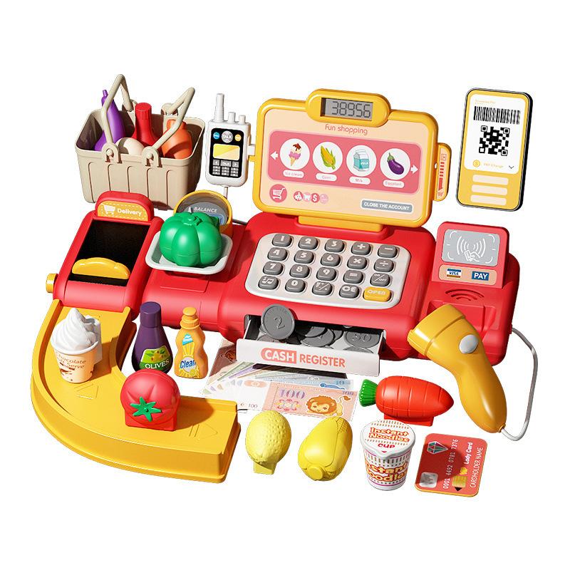 Детский супермаркет кассовый аппарат игрушка головоломка для маленькой девочки от 3 до 6 лет игровой домик подарок на день рождения