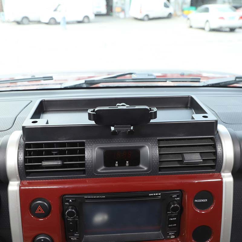 Для Toyota FJ Cruiser 2007-2026 ABS Черный Автомобильный Держатель для Телефона на Панели Приборов Контейнер для Хранения Подставка Лоток Автоаксессуары