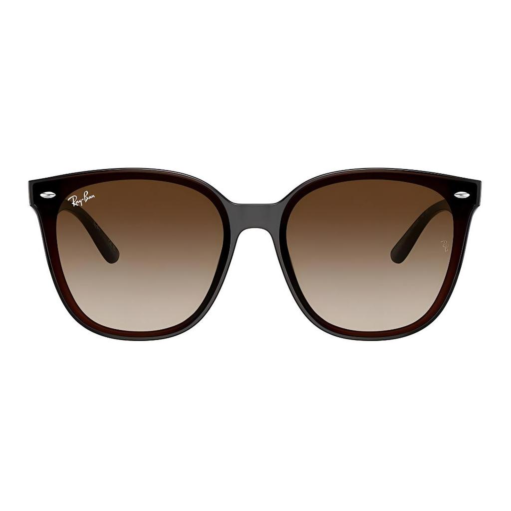 Ray-Ban Квадратные солнцезащитные очки с логотипом бренда Унисекс Пара Коричневые