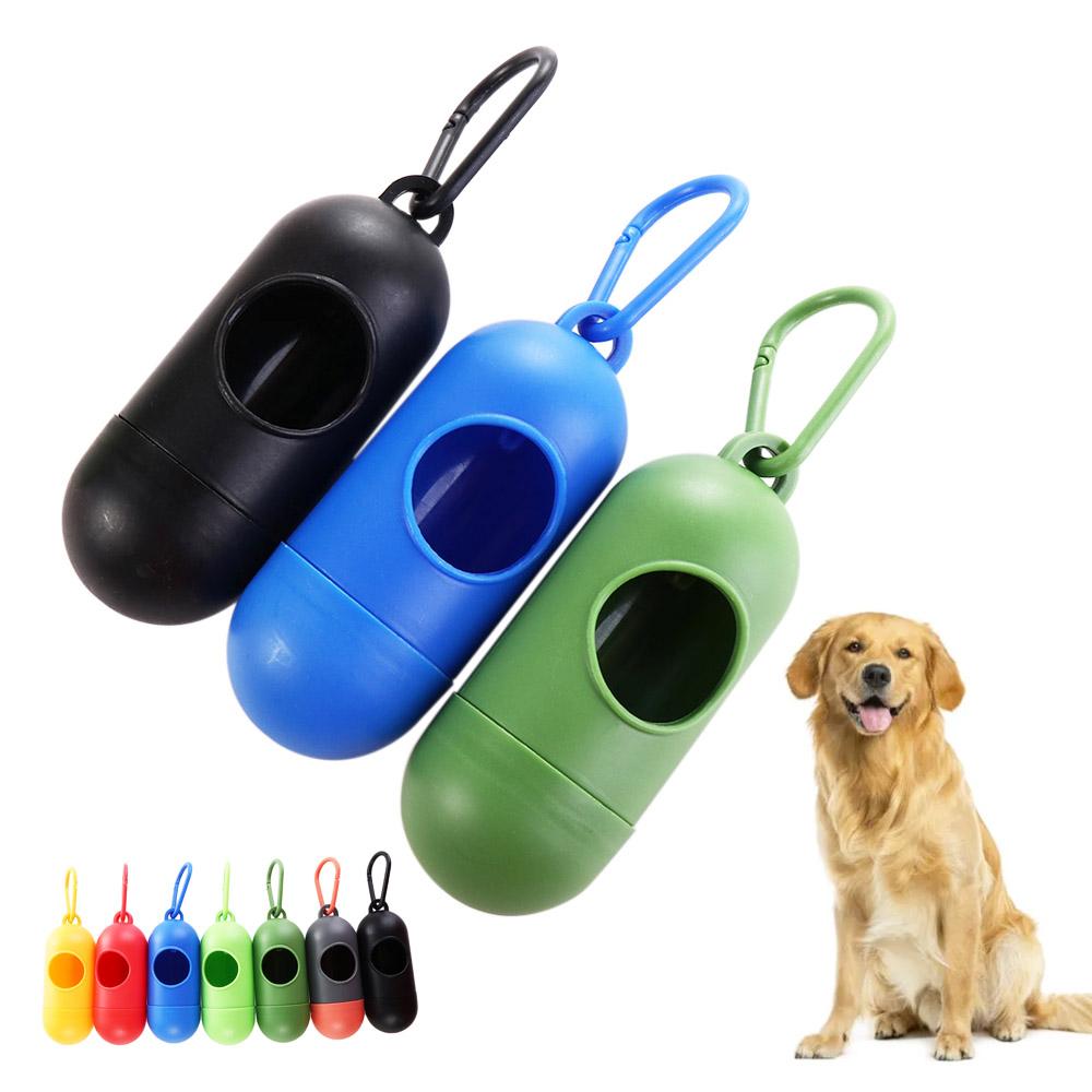 Clip Dog Poop Bags Dispenser Trash Sack Case Carrier Pet Waste Bag Holder Garbage Storag Box