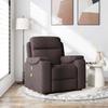 VidaXL Reclining Massage Armchair Dark Brown Fabric, Massage Armchair, Armchair, Sofa Armchair, Office Armchair 4015695