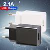 Однопортовый USB-зарядное устройство 2.1A для устройств Android, штекер EU/US
