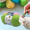 1 Roll 5-strand Wool Yarn Soft Warm DIY Beginner Needlework Hand Knitting Crochet Yarn Ball for Sewing Shop