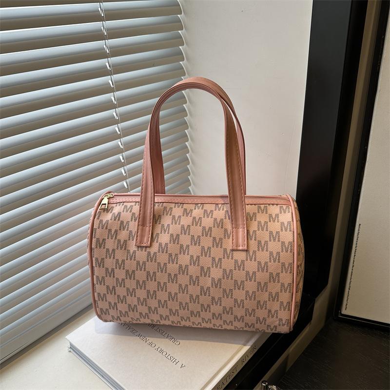 Новая универсальная сумка-тоут для通勤 в стиле ретро большой вместимости модная печать нишевая ручная сумка сумка-подушка