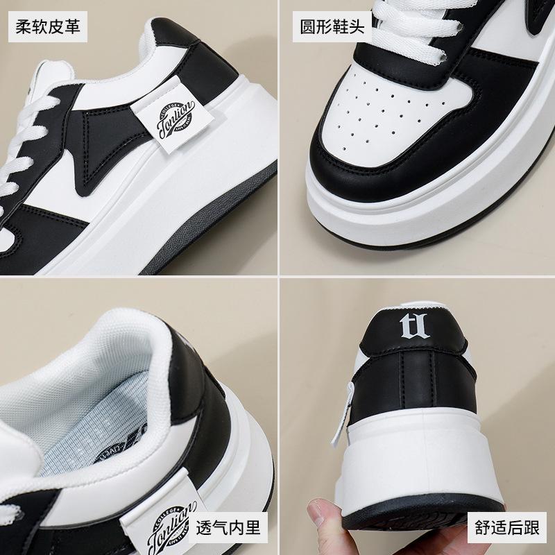 Белые туфли для женщин, новые весенние студенческие универсальные повседневные кроссовки в корейском стиле, модные кроссовки на толстой подошве Sh713