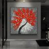 Modern Red Tree of Life Artwork Oil Painting Canvas Art Posters and Prints Wall Pictures for Living Room Home Cuadros Decorative