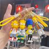 New Cute Simpson Keychain Creative Doll Key Chain Ring Bag Pendant Couple Accessories Gifts
