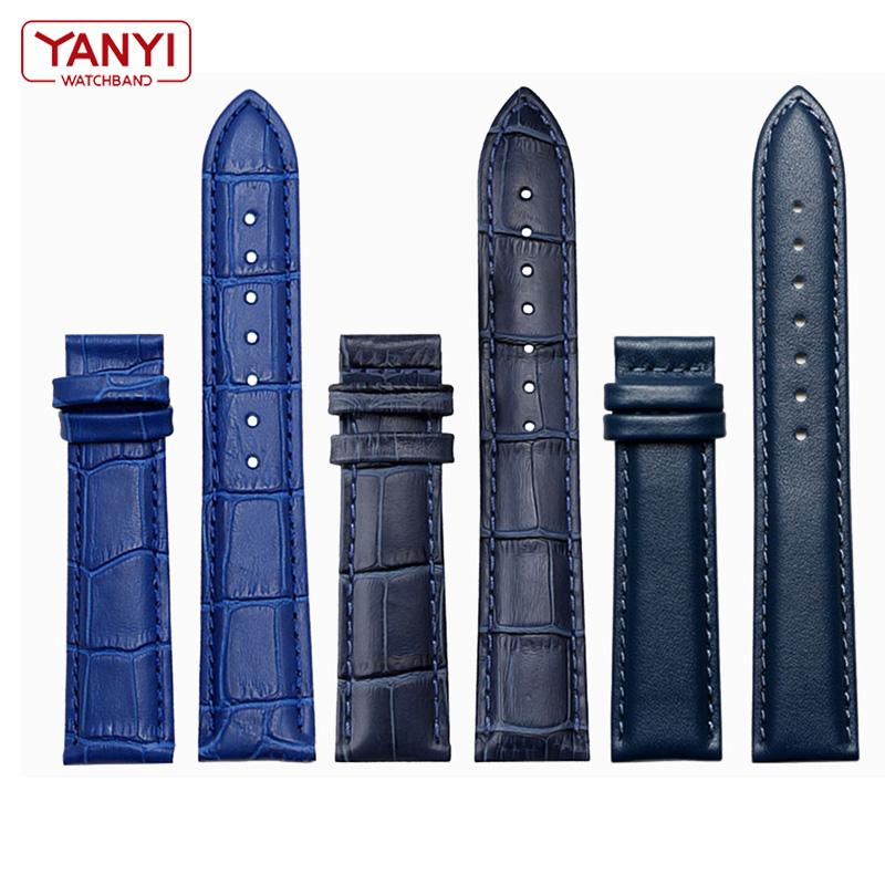 Браслет из натуральной кожи, синий ремешок для часов Citizen Rossini, ремешок для часов 14, 16, 18, 20 мм, 21 м, 22 мм, 23 мм, оптовая продажа