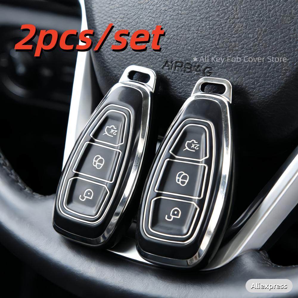 2 шт. Чехлы для корпуса автомобильного ключа Для Ford Focus 3 4 ST Mondeo MK3 MK4 Fiesta Fusion Kuga 2013 2014 2015 2017
