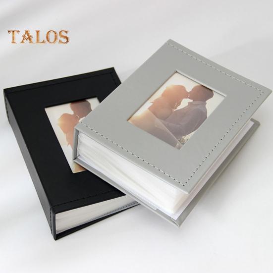 Slip-in Photo Album Faux Leather Cover 50 Pages 100 Pockets 4x6-Inch Wedding Travel Baby Shower Kids Family Anniversary Picture Collection Book