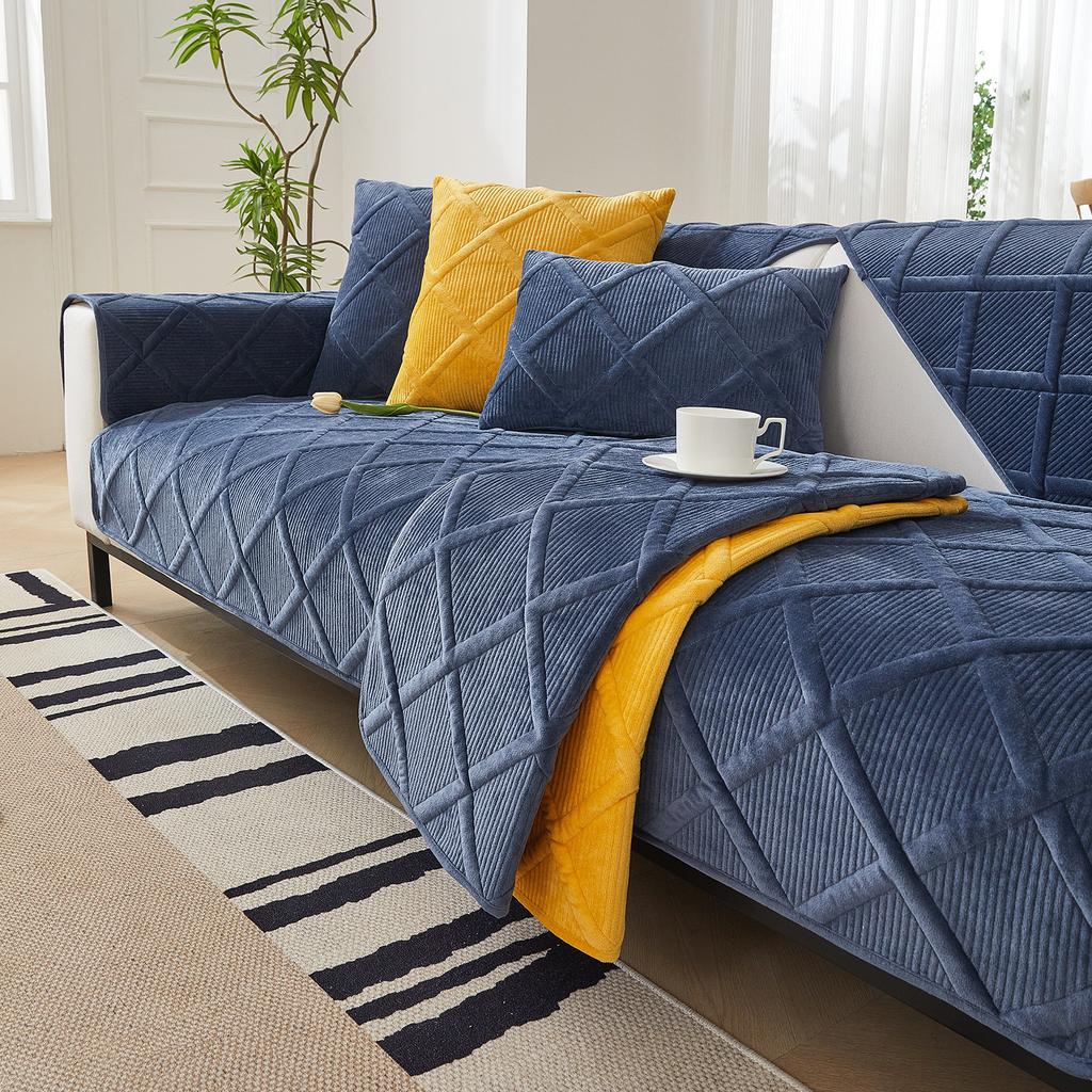 Однотонный нескользящий чехол для дивана, утолщенный мягкий плюшевый диван, подушка, полотенце для гостиной, мебель, декор, чехлы, чехлы для диванов