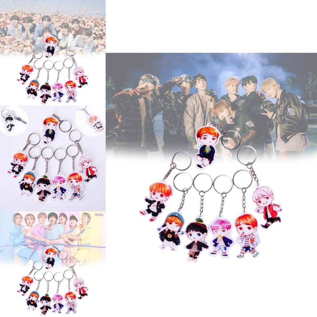 High-quality Bts Bangtan Boys Acrylic Key Ring Keychain Featuring Beloved Jung Kook Jimin Jin V Suga Jhope
