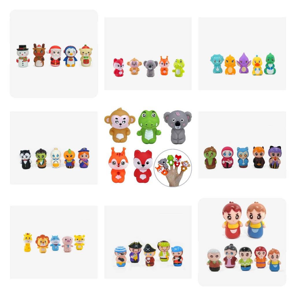 Soft Pvc Animal Finger Puppets For Early Education And Family Fun Halloween Pumpkin Monster