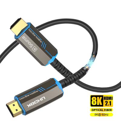 8K 60 Гц HDMI 2.1 оптоволоконный кабель 4K 120 Гц 2.0 сверхвысокая скорость 48 Гбит/с HDR eARC 3D HDCP 1M/2M/3M/5M/10M/15M/20M/30M/50M для ТВ-проектора