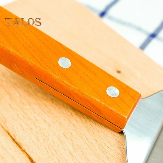 Лопатка для торта с деревянной ручкой, треугольная лопатка из нержавеющей стали, прочная, удобная ручка, лопатка для сыра, пиццы для дома