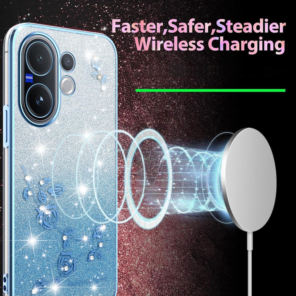 Для vivo V60 5G Чехол Цветок ТПУ Гибкий Градиентный Чехол для Телефона