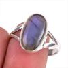 Natural Labradorite Gemstone 925 Solid Sterling Silver Jewelry Ring Size 10 s2J20