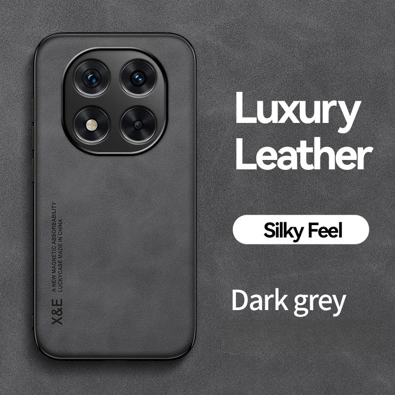Роскошный кожаный чехол-фунда для Redmi Note 14 Pro Plus, чехол с магнитным держателем для автомобиля, задняя крышка для Xiaomi Redmy Note14 Note 14Pro + Plus 5G