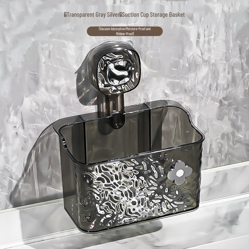 Настенный ящик для хранения полотенец для лица на присосках для ванной комнаты