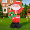 5.91FT LED Light Inflatable Santa Claus Wreath Toy Xmas Yard Party Decoration Home Ornament Supplie Christmas Holiday Gift