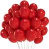 Latex Balloon - Red - 10" (25 Cm) - 50 Pieces - Natural Latex - Helium