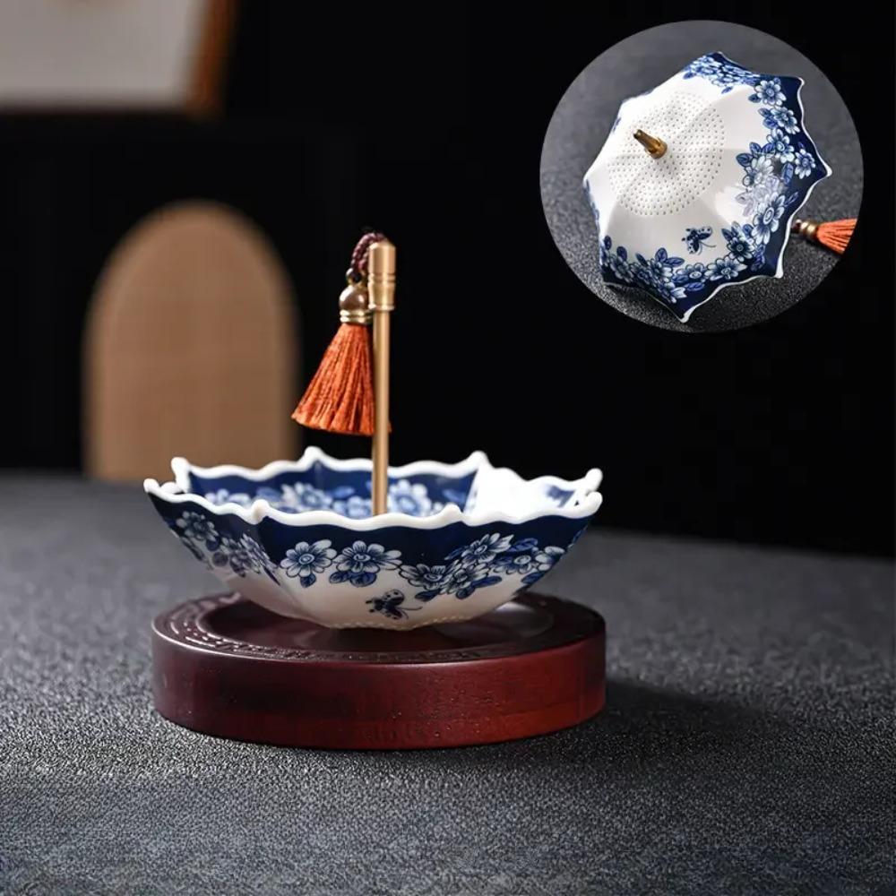 Керамическое ситечко для чая в виде зонтика Традиционный фильтр для чая Изысканный заварник для чая Подарок