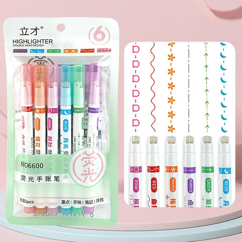 Кривая Маркер Маркер Линейный Карандаш Кружева Роликовый наконечник Несколько форм линий