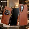 Оригинальный кожаный чехол Melkco из коровьей кожи для Samsung Galaxy S26 Ultra 5G S25Ultra, Премиальная кожа с масляным воском, Вертикальная обложка-книжка