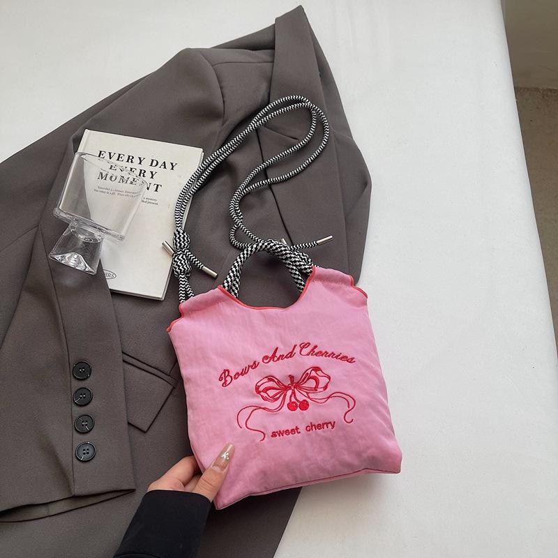 Stylish Dachshund Embroidered Nylon Crossbody Bag for Women - Autumn/Winter 2024 Collection