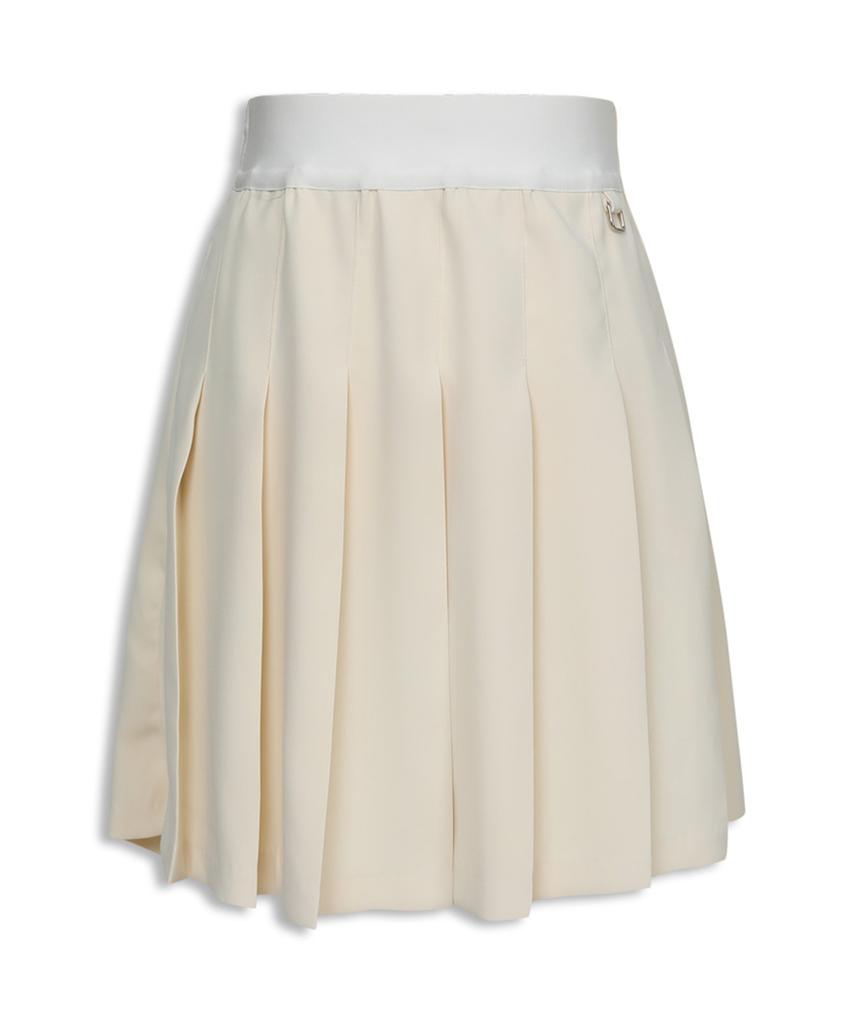 Mackie Pleated Elastic Skirt Ivory