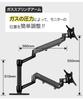 LOE Monitor Arm Gas Spring Type Laptop Stand LOL1S Pro Black 1 unit (LOE) [Japan Design]