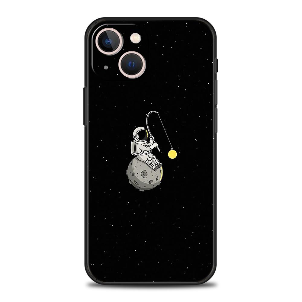 Роскошный мягкий чехол из ТПУ для iPhone 17 Air 16E 16 11 15 14 Pro MAX 12 13 7 8 Plus X XR XS SE 2022 Чехол Милый Астронавт