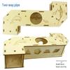 Solid Wood Hamster Play Tunnel: Sports Track, Climbing Stairs, Shelter & Fitness Platform.