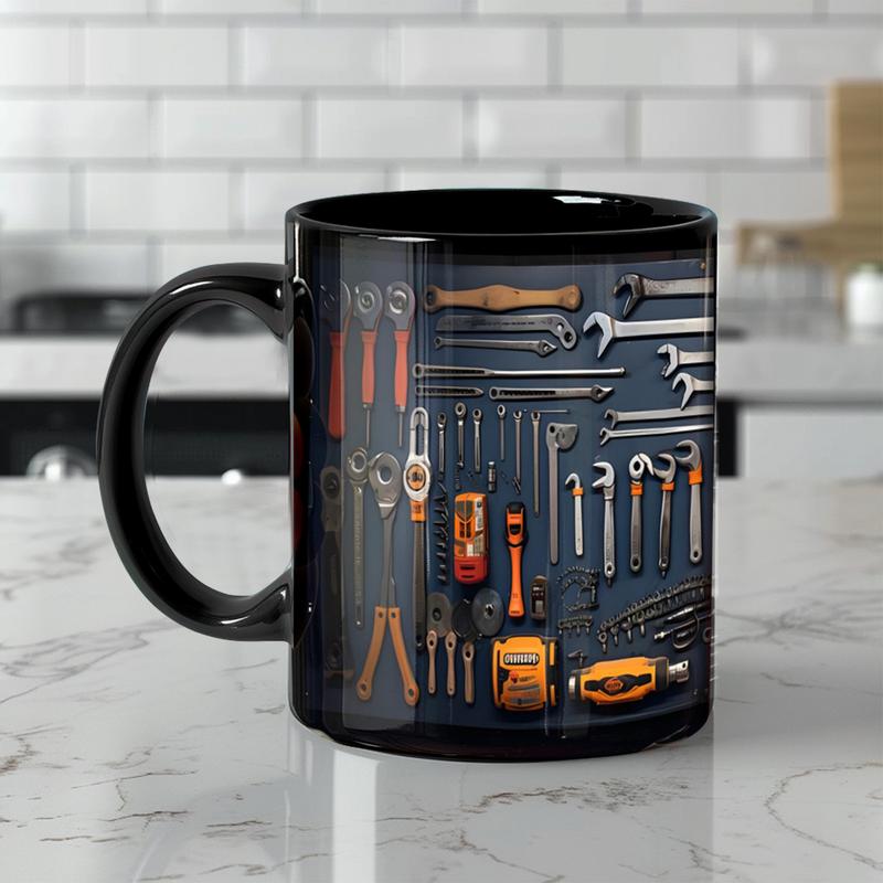Creative Coffee Mug For Mechanics Mechanic Toolbox Set Mug Toolbox Coffee Cup Black Ceramic Mug For Coffee Ceramic Mug