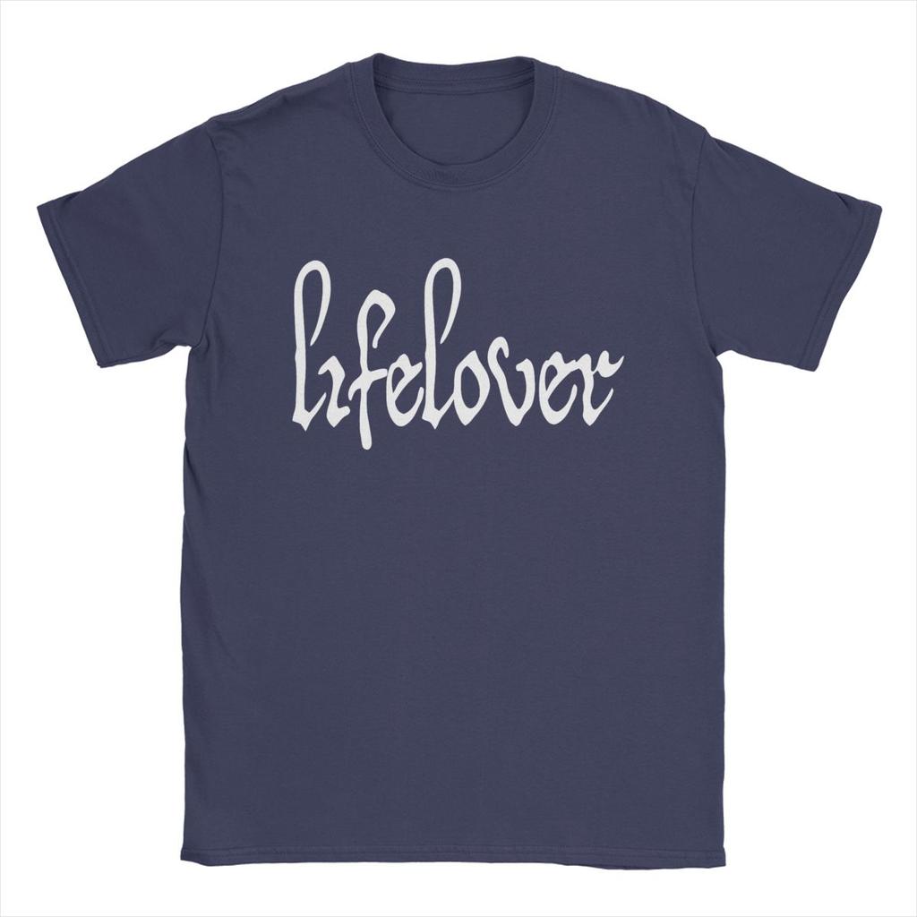 Футболка мужская Lifelover белая с сплошным логотипом и забавным принтом из чистого хлопка с коротким рукавом и круглым вырезом 6XL