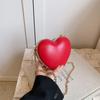 Cute Mini Heart Shaped Shoulder Sling Bag For Women In Colorful Pu Material