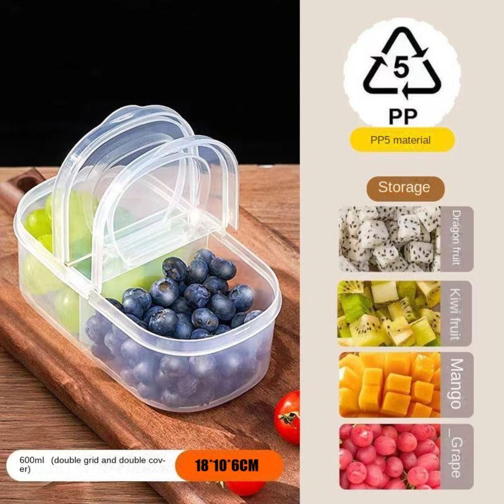 Sealed Rectangular Trasparent Crisper Plastic Food Containers Safe Condiment Boxes