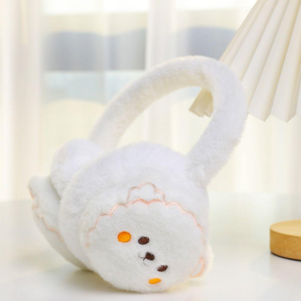 Cute Winter Warm Earmuffs Animal Folding Earflap Plush Ear Warmer  Outdoor Cold Protection