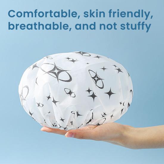 5 шт. Шапочки для душа Водонепроницаемая шапочка для волос для душа Большого размера Эластичная резинка Удобные для путешествий Складные Шапочки для душа для ванны, спа