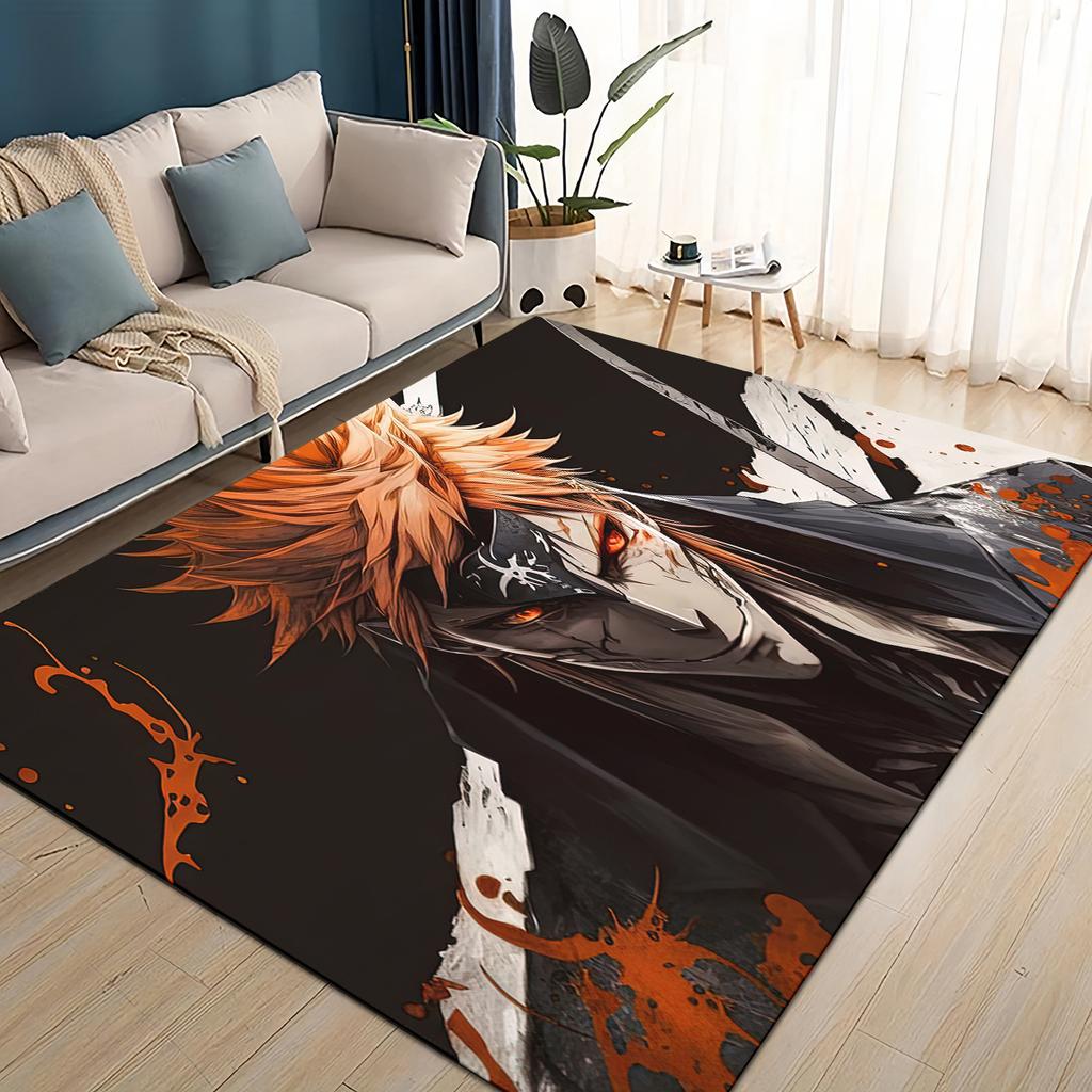 3D Мультяшный Bleach Куросаки Ичиго Аниме Ковер Коврик для Гостиной Спальни Дома Декорация Дивана, Детский Игровой Нескользящий Напольный Коврик