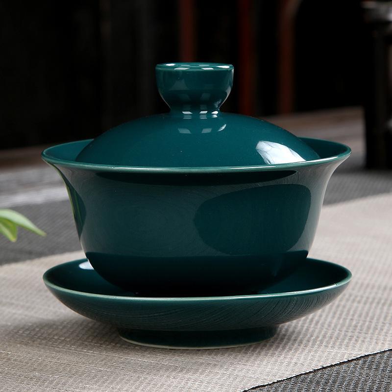 Керамический Фарфоровый Гайвань Чайная Посуда Набор для Чая Кунг-Фу Ручной работы Гайвань Традиционная Чашка для Заваривания Чая Крышка-Чаша для Приготовления Чая Декорация