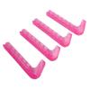4 шт. Защитные чехлы для коньков, противоскользящие, мягкие, пластиковые, регулируемые, для хоккейных коньков, для дома, розово-красные