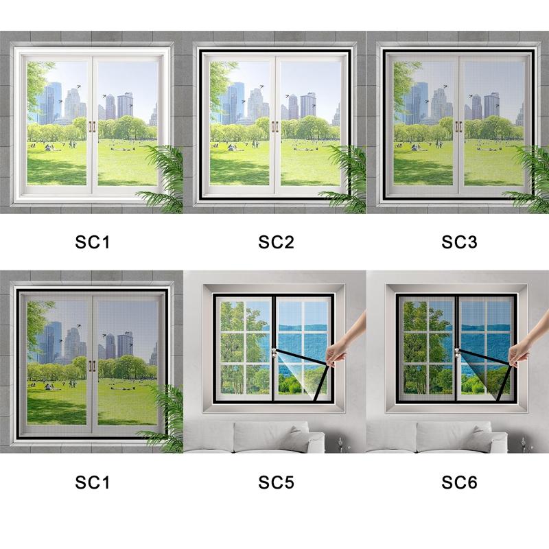 Антимоскитное окно, молния, самоклеящаяся оконная сетка, москитная сетка, невидимая, антимоскитная