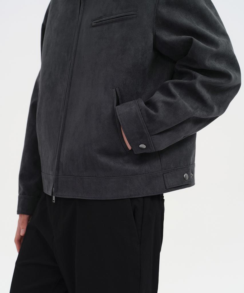 Musinsa Standard Synthetic Suede Work Jacket [Dark Grey]