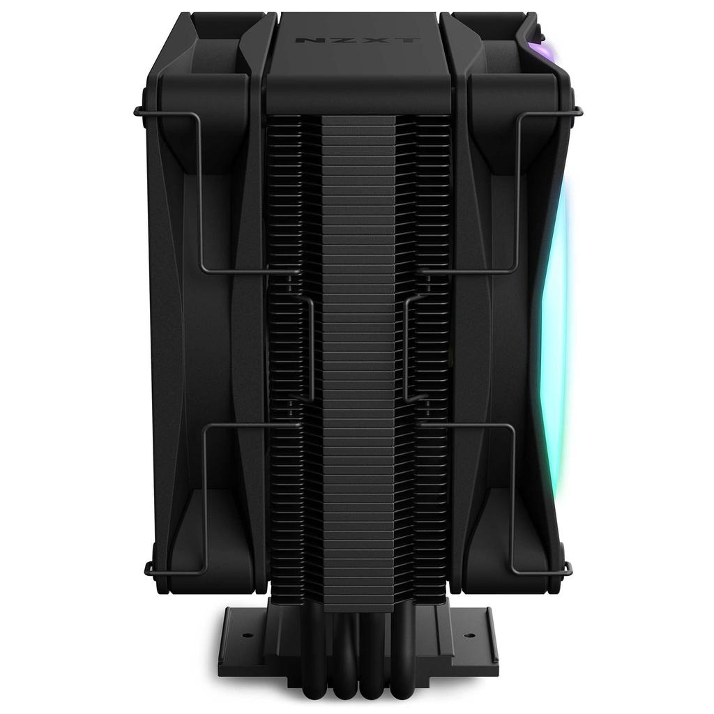 NZXT T120 RGB CPU Air Cooler Conductive Copper Pipes Fluid Dynamic Bearings AMD and Intel Compatible Black - RC-TR120-B1 - - - -