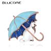 Lovely Cat Under Umbrella Brooch Enamel Pins For Women Routine Gathering Decoration Accessories Collar Corsage