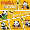 Милые китайские панды строительные блоки наборы DIY образовательные сборные игрушки кирпичи мини животные модель MOC дети рождественский подарок на день рождения